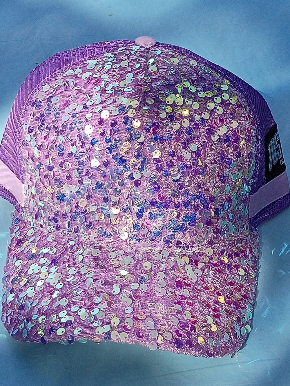 Justice Pink Sequin Trucker Cap